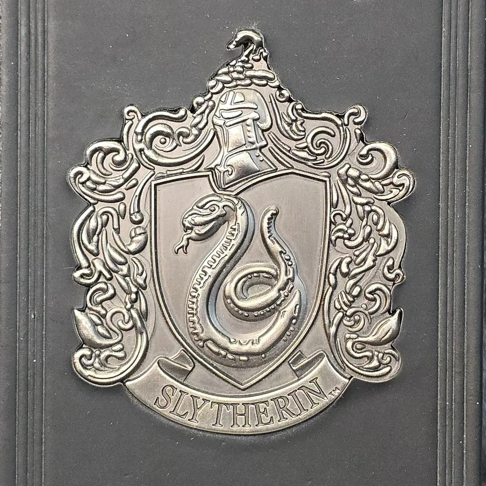 Harry‎ Potter Slytherin Metal Crest Journal Black Faux Leather Unlined Notebook